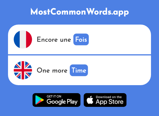 Fois - Time, times (Le 49 Mot Le Plus Commun En English)