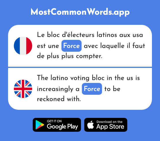 Force - Force (Le 222 Mot Le Plus Commun En English)