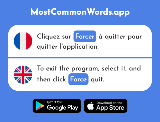 Forcer - Force (Le 758 Mot Le Plus Commun En English)