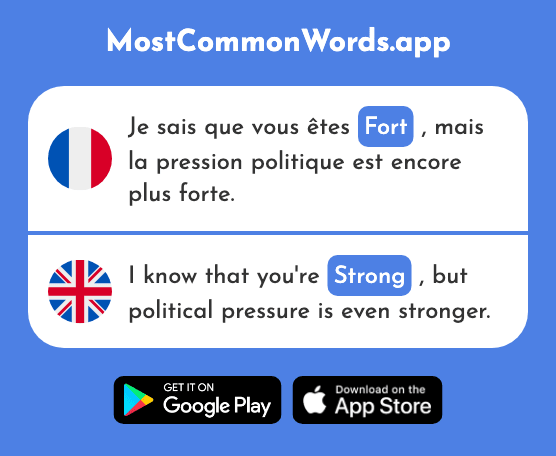 Fort - Strong (Le 107 Mot Le Plus Commun En English)