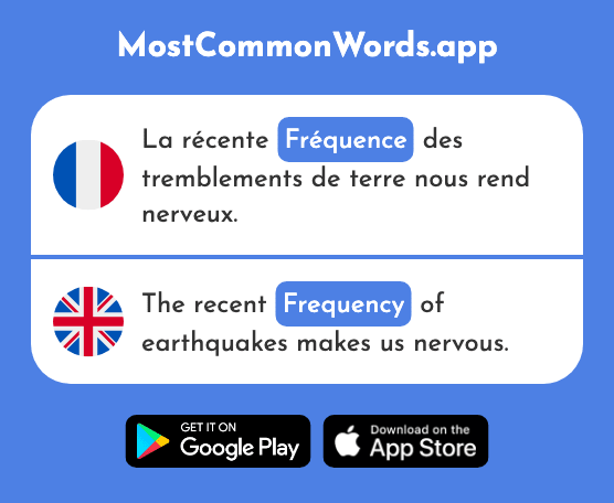 Fréquence - Frequency (Le 2178 Mot Le Plus Commun En English)