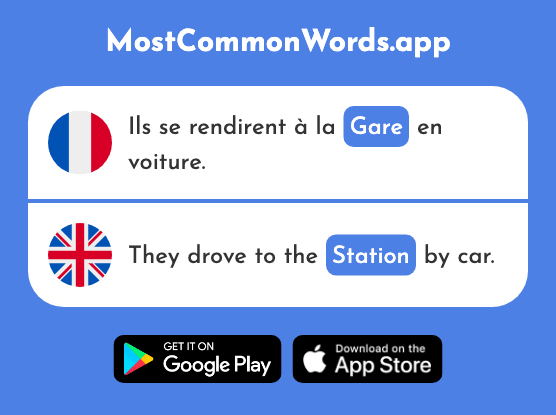 Gare - Station, railway station, beware (Le 2581 Mot Le Plus Commun En English)