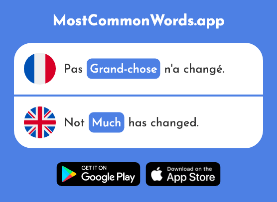 Grand-chose - Not very much, much, lot (Le 2884 Mot Le Plus Commun En English)