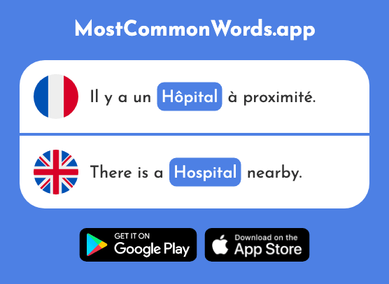 Hôpital - Hospital (Le 1308 Mot Le Plus Commun En English)