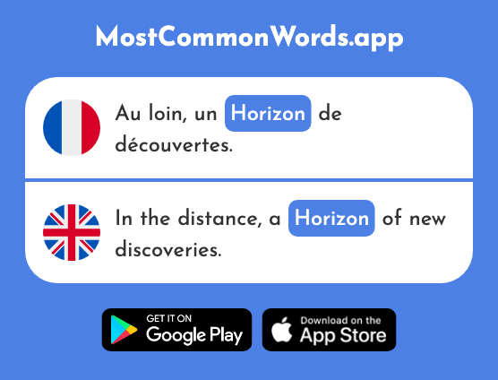 Horizon - Horizon, skyline (Le 2502 Mot Le Plus Commun En English)