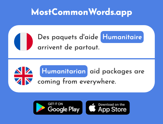 Humanitaire - Humanitarian (Le 2319 Mot Le Plus Commun En English)