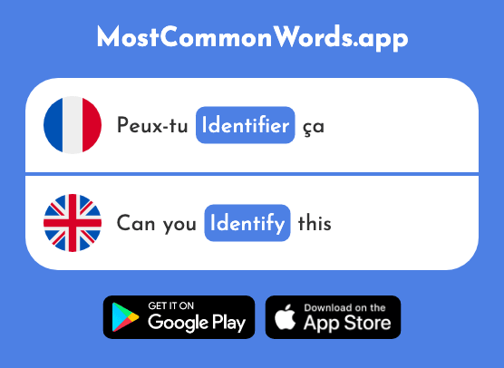 Identifier - Identify (Le 1426 Mot Le Plus Commun En English)