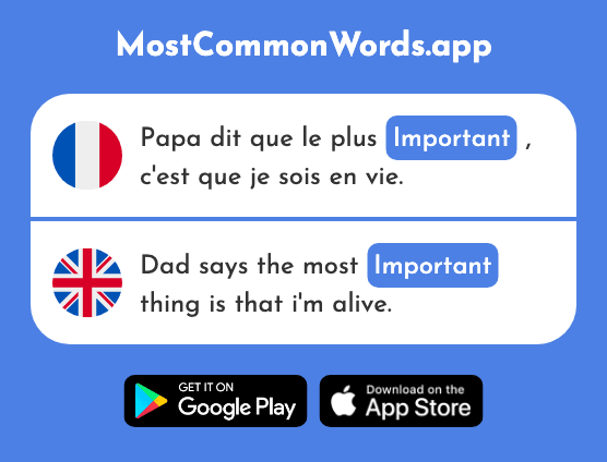 Important - Important (Le 215 Mot Le Plus Commun En English)