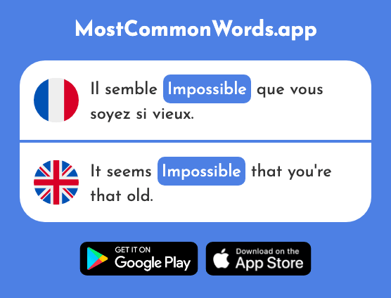 Impossible - Impossible (Le 652 Mot Le Plus Commun En English)