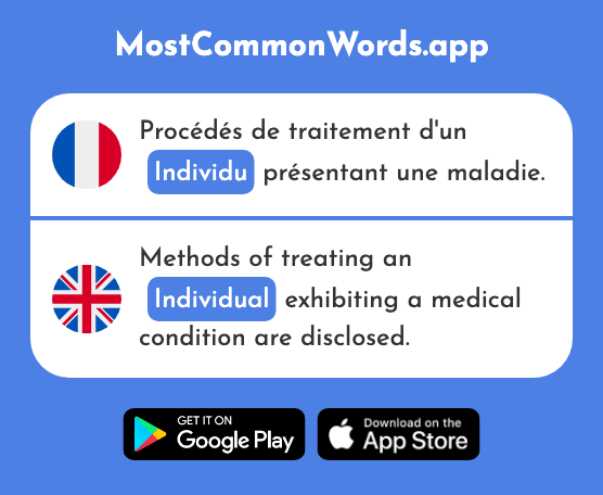 Individu - Individual (Le 1115 Mot Le Plus Commun En English)
