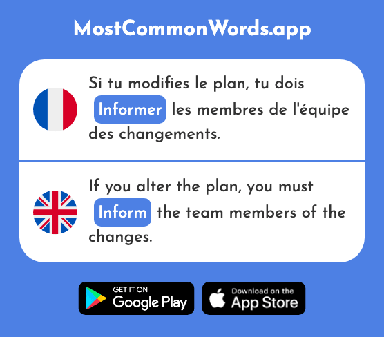 Informer - Inform (Le 1356 Mot Le Plus Commun En English)