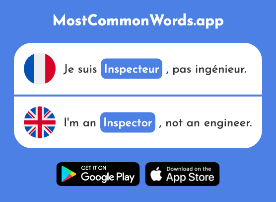 Inspecteur - Inspector (Le 2694 Mot Le Plus Commun En English)
