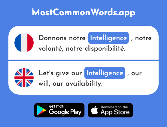 Intelligence - Intelligence (Le 2788 Mot Le Plus Commun En English)