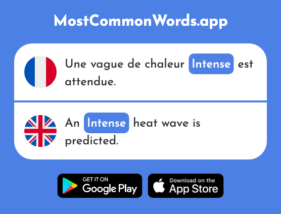 Intense - Intense, severe, dense (Le 2270 Mot Le Plus Commun En English)
