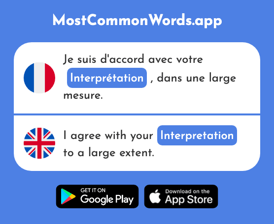 Interprétation - Interpretation (Le 2005 Mot Le Plus Commun En English)