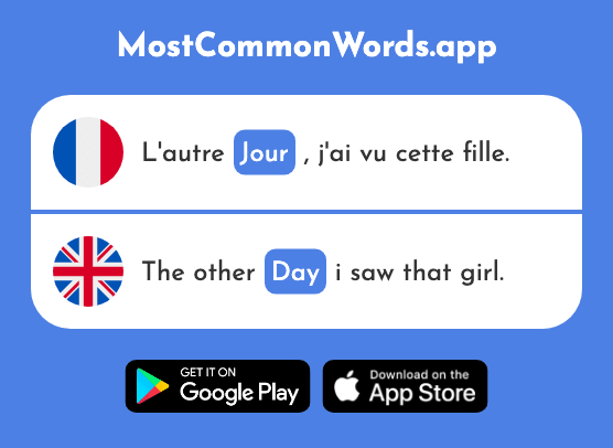 Jour - Day (Le 78 Mot Le Plus Commun En English)