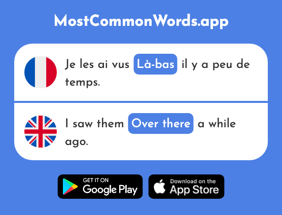 Là-bas - Over there, out there (Le 1777 Mot Le Plus Commun En English)