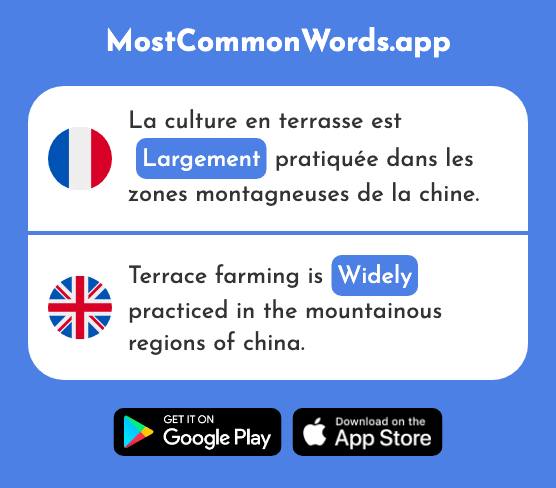 Largement - Widely (Le 1382 Mot Le Plus Commun En English)