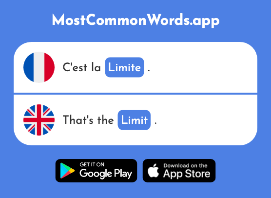 Limite - Limit (Le 515 Mot Le Plus Commun En English)