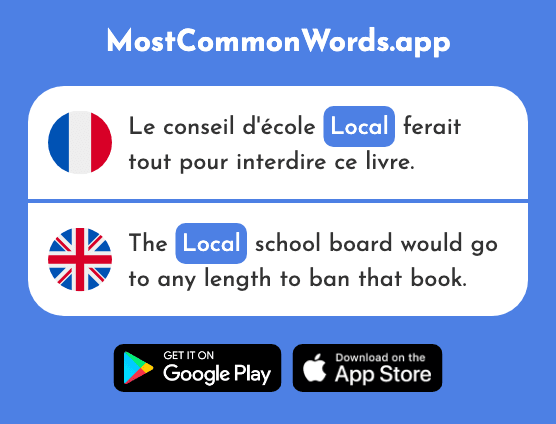 Local - Local (Le 622 Mot Le Plus Commun En English)