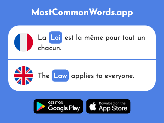 Loi - Law (Le 267 Mot Le Plus Commun En English)