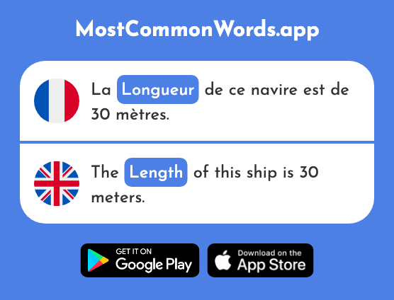 Longueur - Length (Le 2636 Mot Le Plus Commun En English)