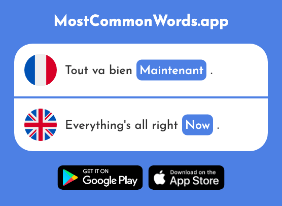 Maintenant - Now (Le 192 Mot Le Plus Commun En English)