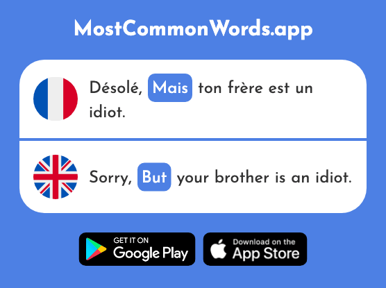 Mais - But (Le 30 Mot Le Plus Commun En English)
