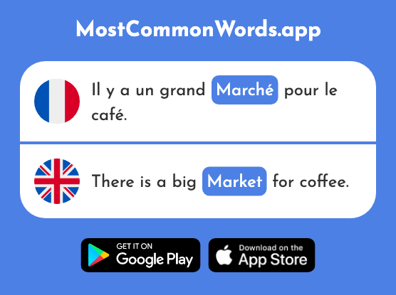 Marché - Market (Le 280 Mot Le Plus Commun En English)