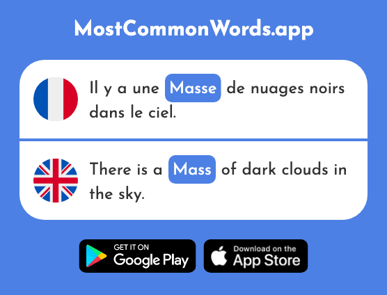 Masse - Mass (Le 1826 Mot Le Plus Commun En English)