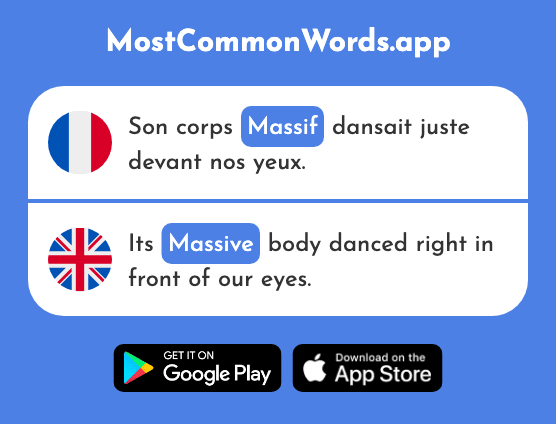 Massif - Massive (Le 1760 Mot Le Plus Commun En English)