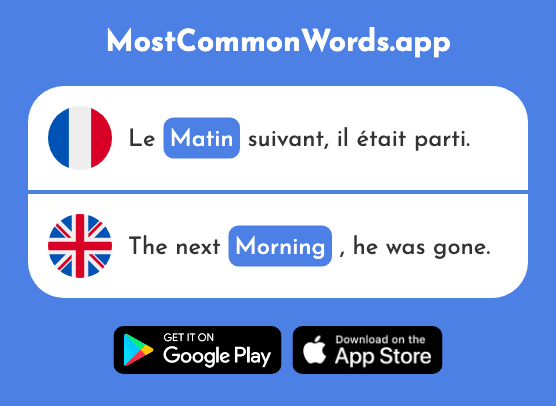Matin - Morning (Le 442 Mot Le Plus Commun En English)
