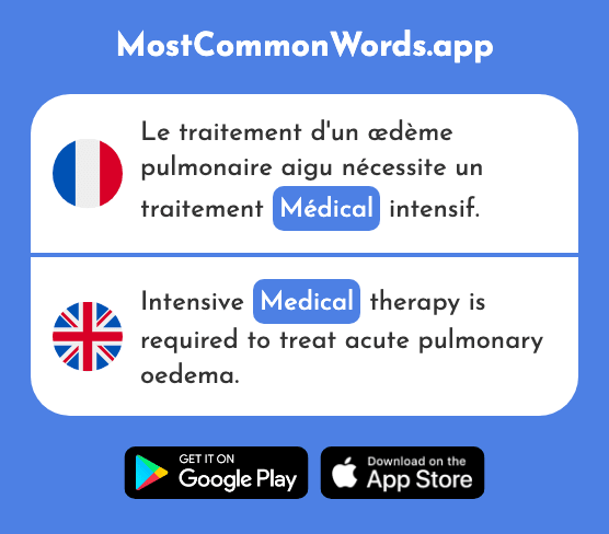 Médical - Medical (Le 1566 Mot Le Plus Commun En English)