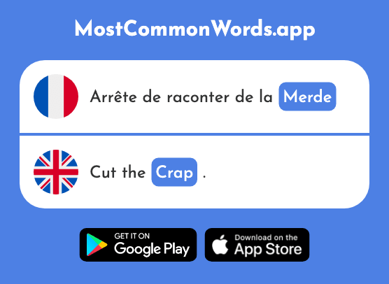 Merde - Sh*t, crap (Le 2376 Mot Le Plus Commun En English)