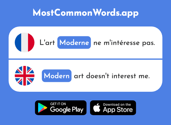 Moderne - Modern (Le 1239 Mot Le Plus Commun En English)