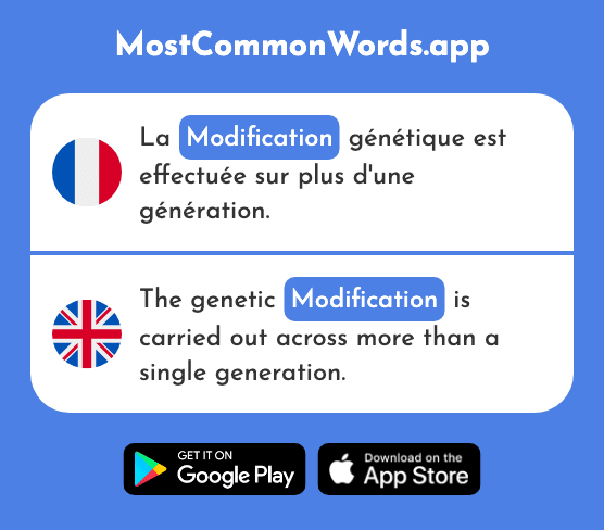 Modification - Modification (Le 1583 Mot Le Plus Commun En English)