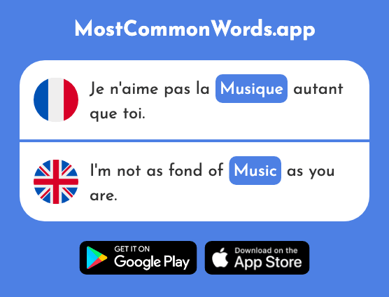 Musique - Music (Le 1139 Mot Le Plus Commun En English)