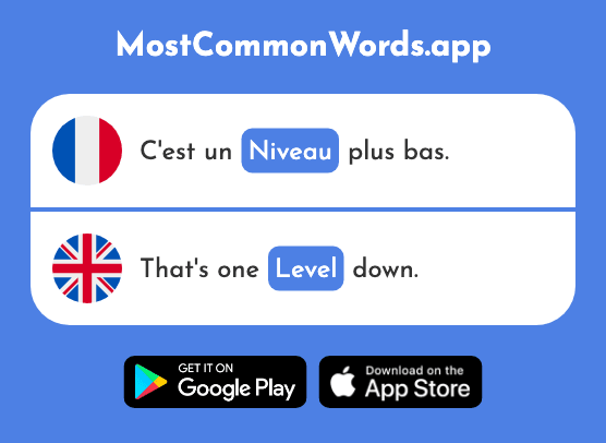 Niveau - Level (Le 328 Mot Le Plus Commun En English)