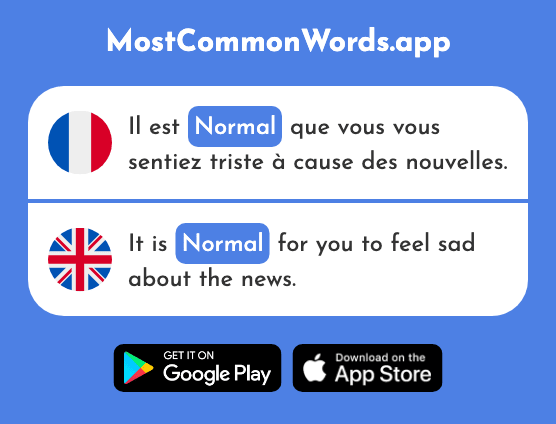 Normal - Normal (Le 833 Mot Le Plus Commun En English)