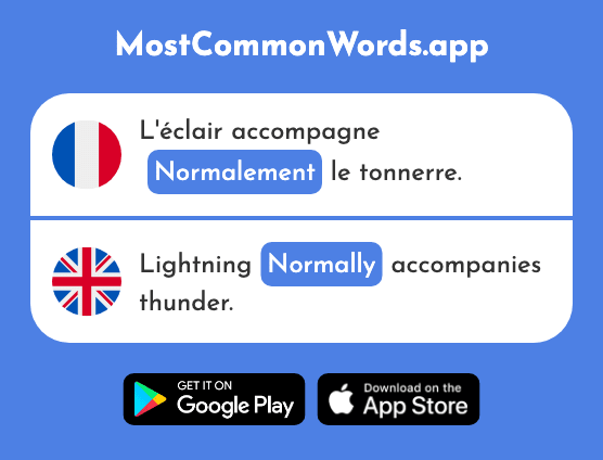 Normalement - Normally (Le 2018 Mot Le Plus Commun En English)