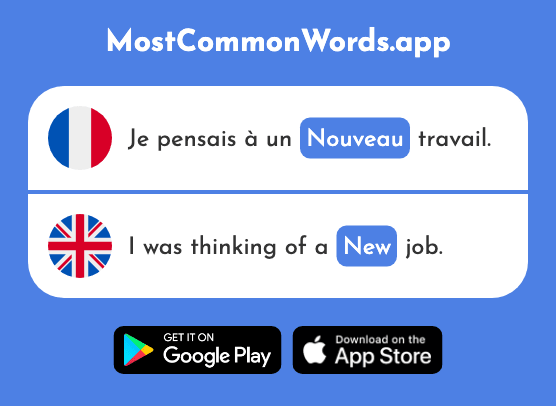Nouveau - New (Le 52 Mot Le Plus Commun En English)