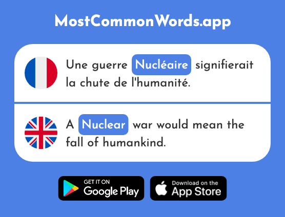 Nucléaire - Nuclear (Le 1130 Mot Le Plus Commun En English)