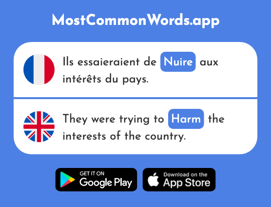 Nuire - Harm (Le 2703 Mot Le Plus Commun En English)