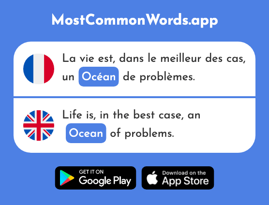 Océan - Ocean (Le 2513 Mot Le Plus Commun En English)