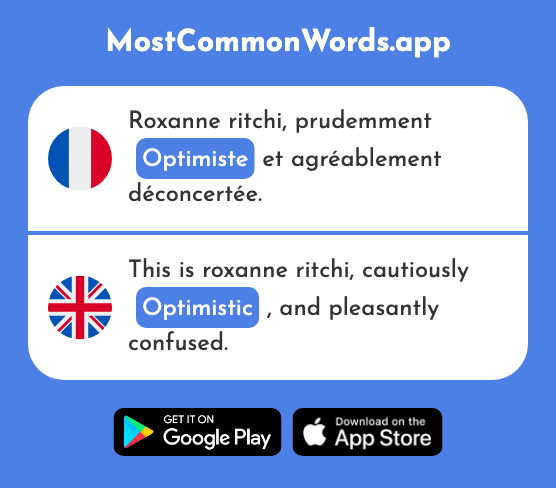 Optimiste - Optimistic (Le 2751 Mot Le Plus Commun En English)