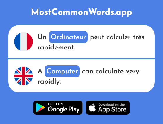 Ordinateur - Computer (Le 2201 Mot Le Plus Commun En English)