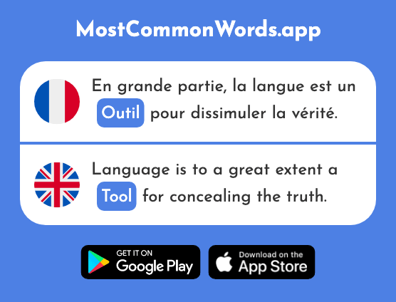 Outil - Tool (Le 1725 Mot Le Plus Commun En English)