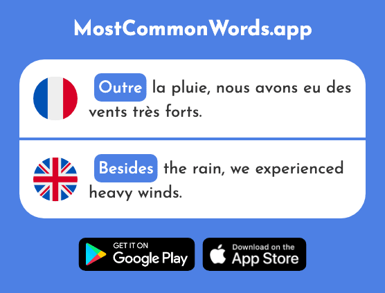 Outre - Besides (Le 974 Mot Le Plus Commun En English)