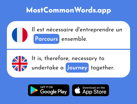 Parcours - Journey, course, route (Le 2717 Mot Le Plus Commun En English)