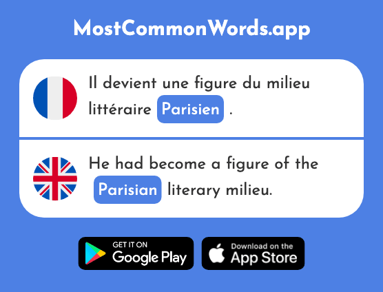 Parisien - Parisian (Le 2549 Mot Le Plus Commun En English)